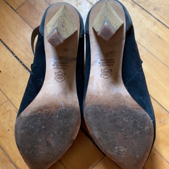 Black suede ankle wrap booties by Matt Bernsen - Picture 7 of 7